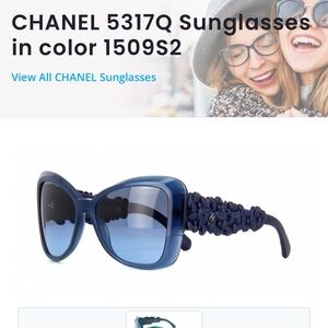 CHANEL Navy Butterfly Frame Designer Sunglasses